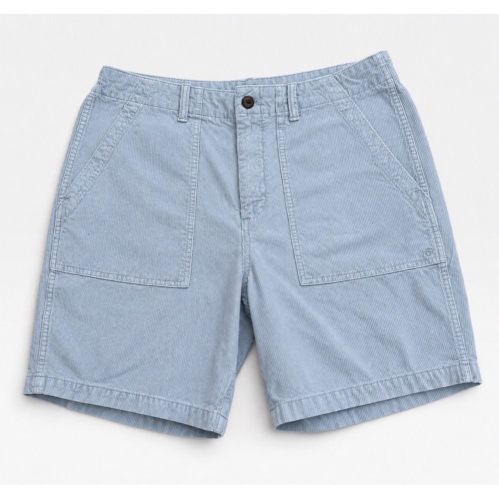 Outerknown Journey Corduroy Shorts Mens 33 Blue Organic Cotton Casual